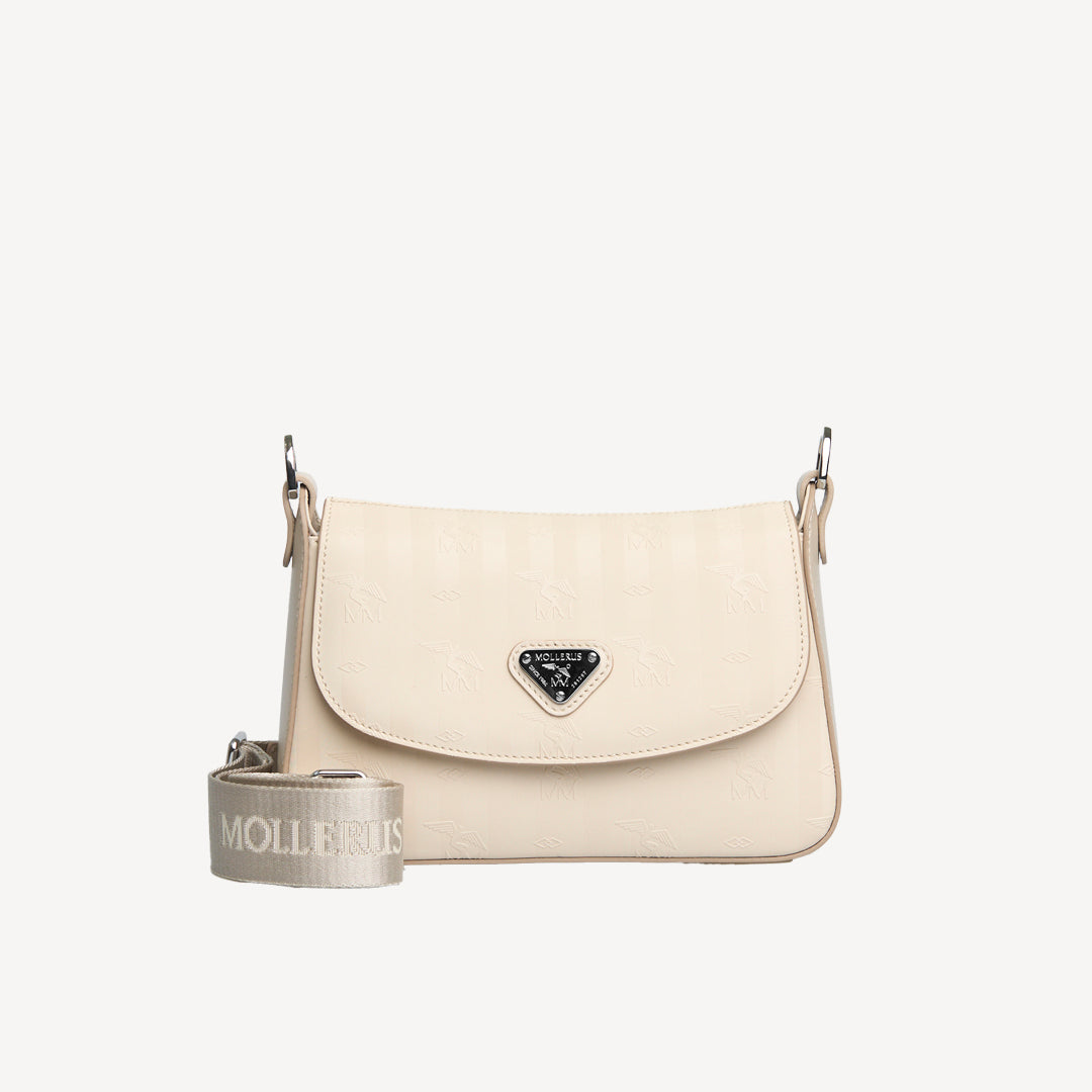 NOVILLE | Shoulder bag Mollerus pearl white/silver