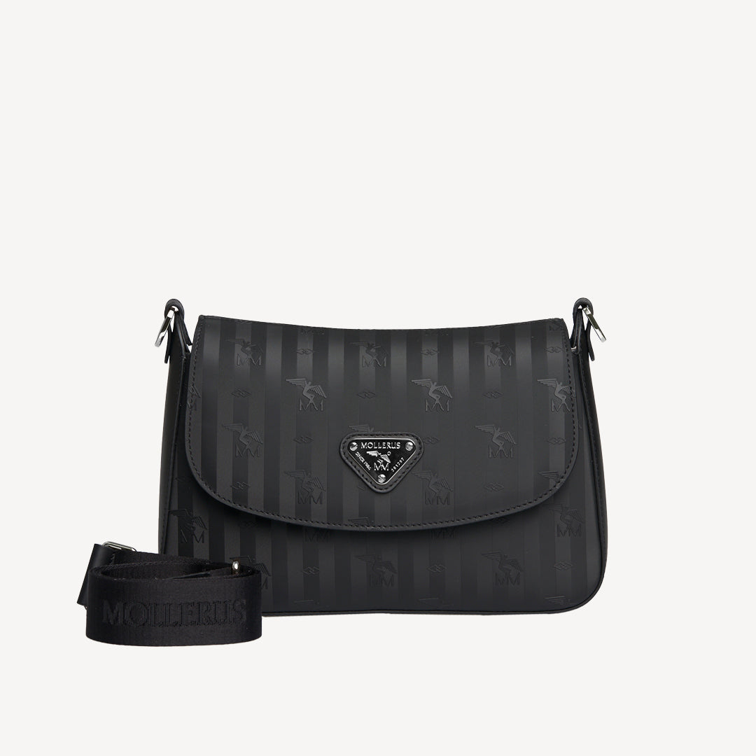 MONNAZ | Shoulder bag Mollerus classic black/silver