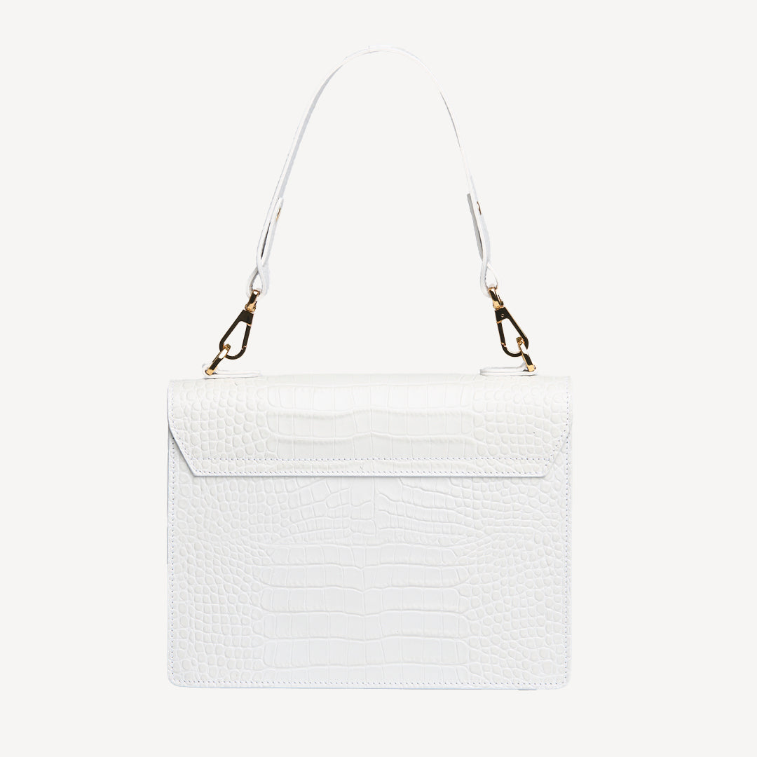 FEY | Shoulder bag Mollerus Croco snow white/gold