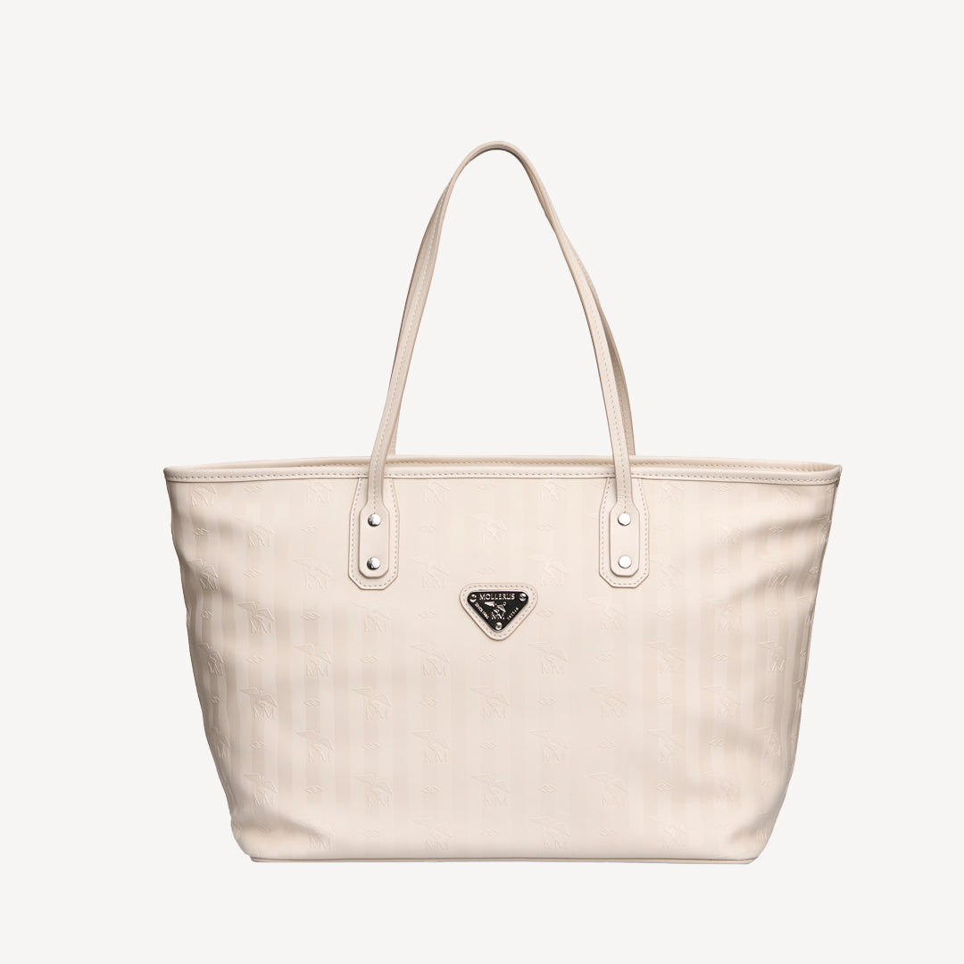 WINTERTHUR | Shopper Mollerus with zipper pearl white/silver