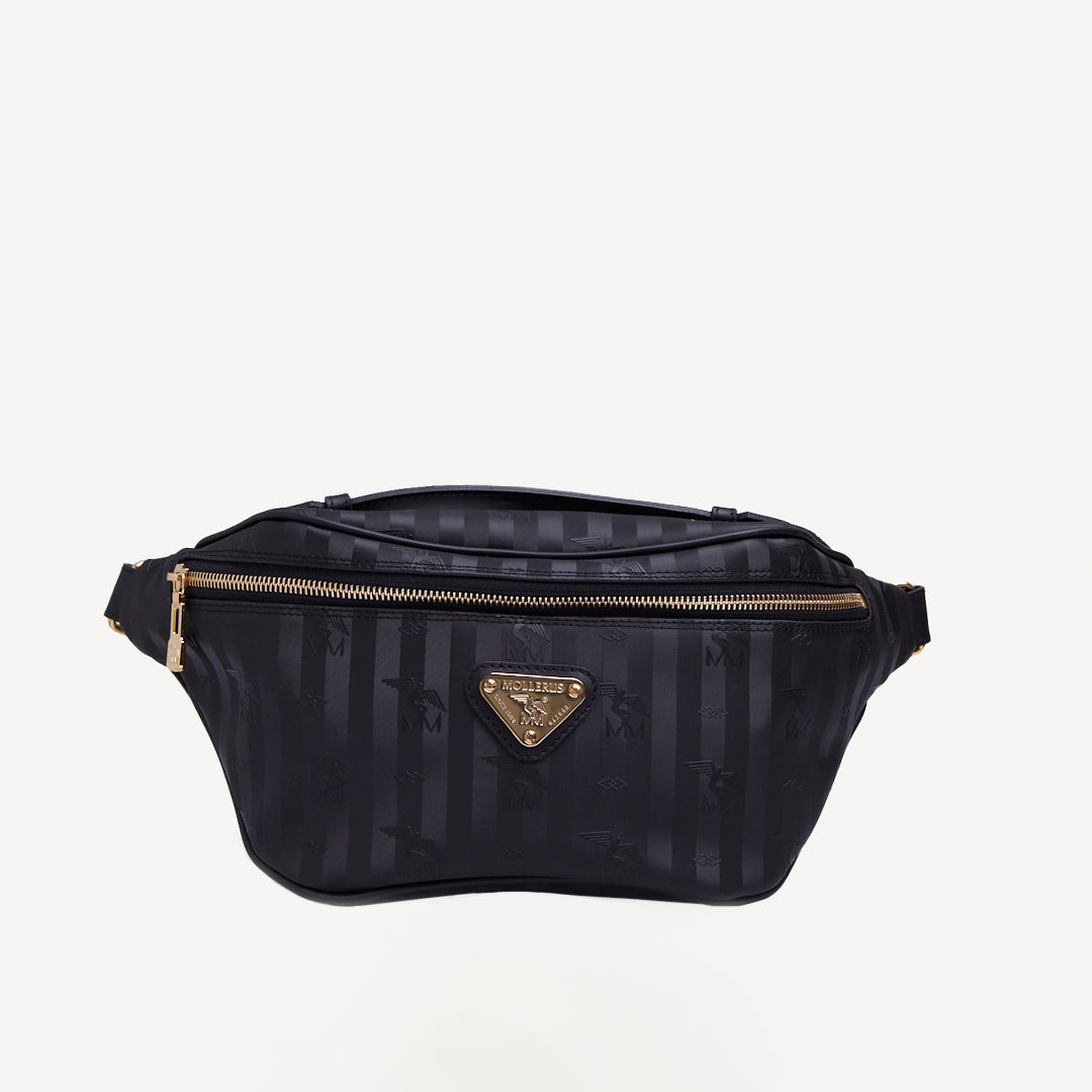 BRIENZ | Gürteltasche Mollerus classic schwarz/gold - frontal