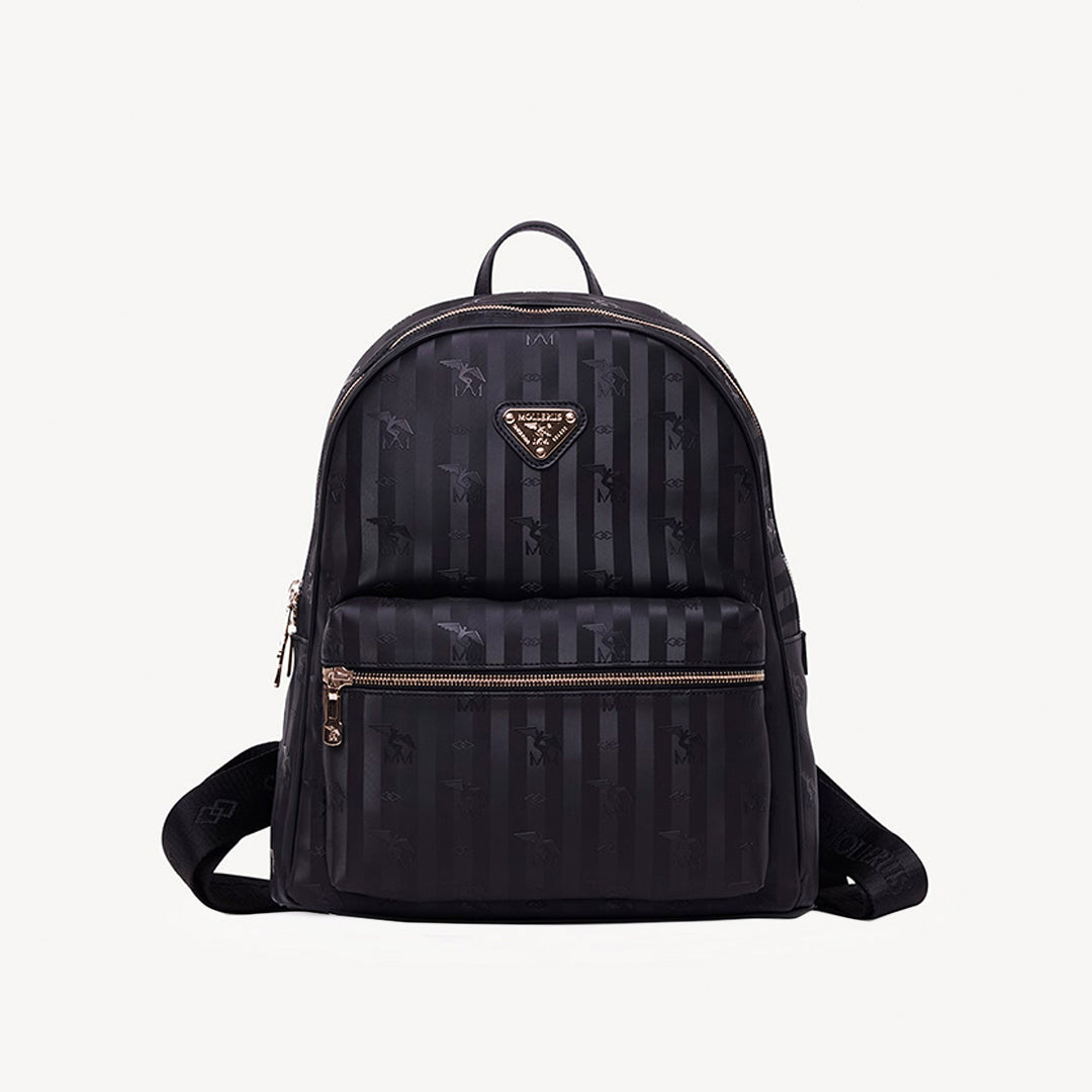 GLARUS | Rucksack Mollerus classic schwarz/gold - frontal