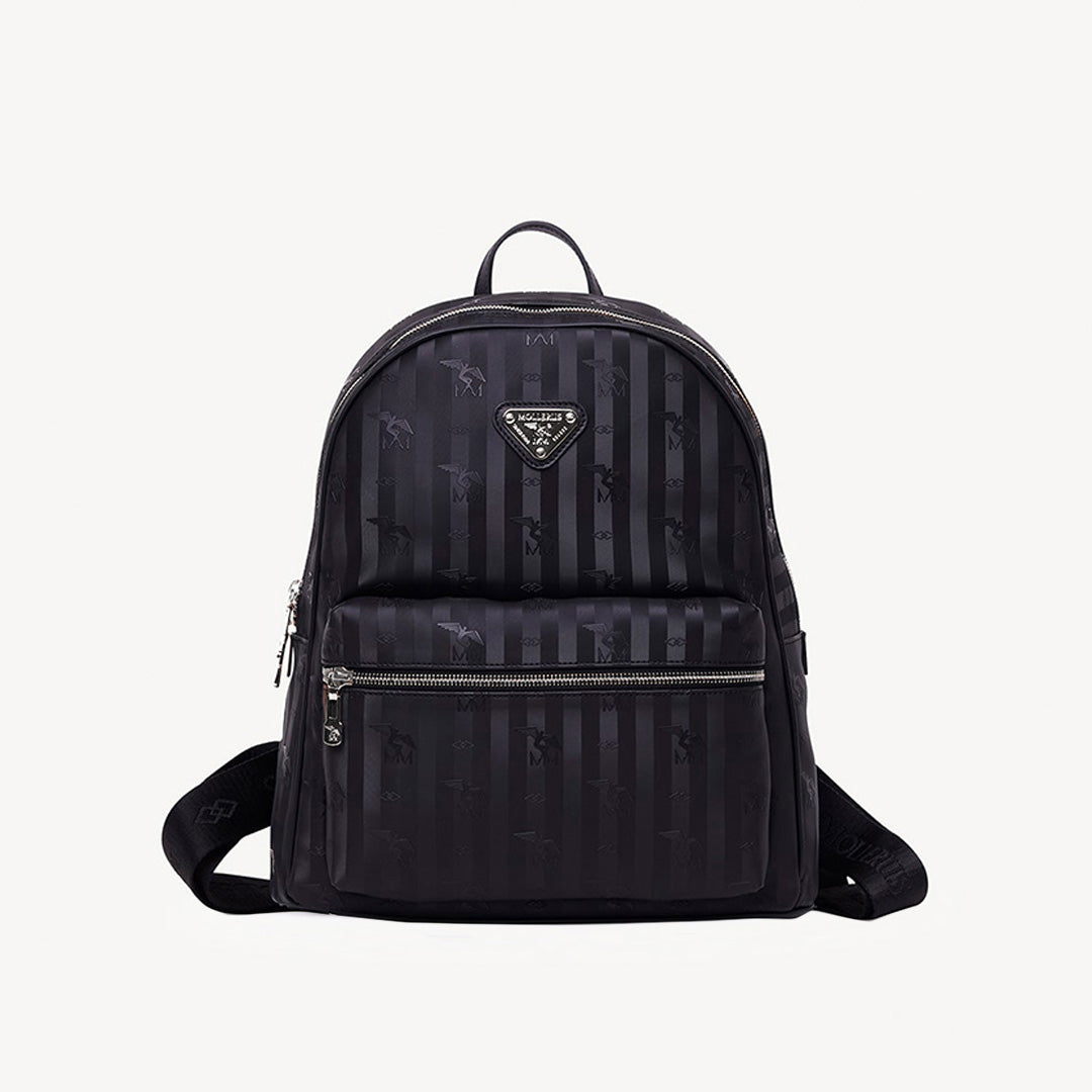 GLARUS | Rucksack Mollerus classic schwarz/silber - frontal