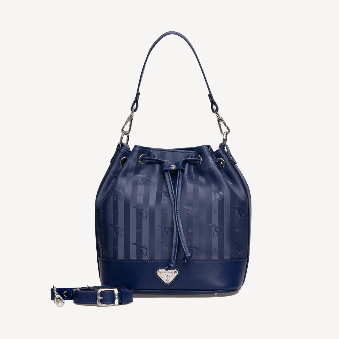 SION | Beuteltasche midnight blau/silber - frontal
