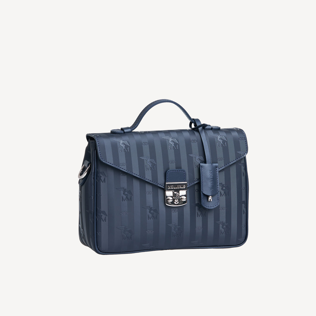 MARLY | Umhängetasche space blau/silber - SEITLICH