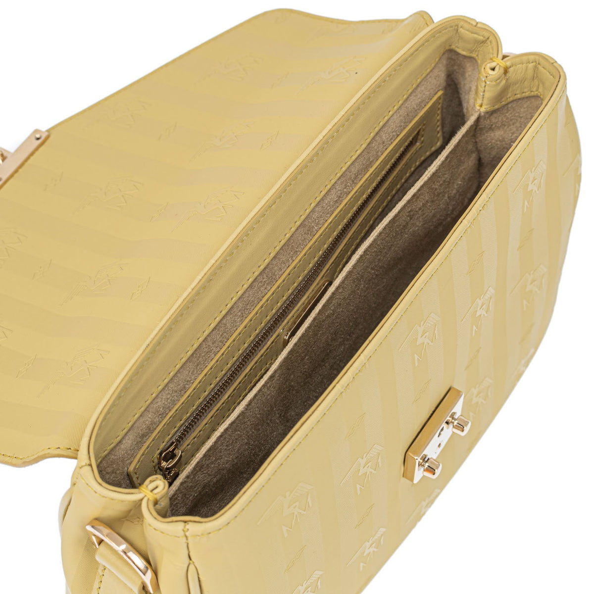 MARLY | Umhängetasche ginger gelb/gold - von Innen