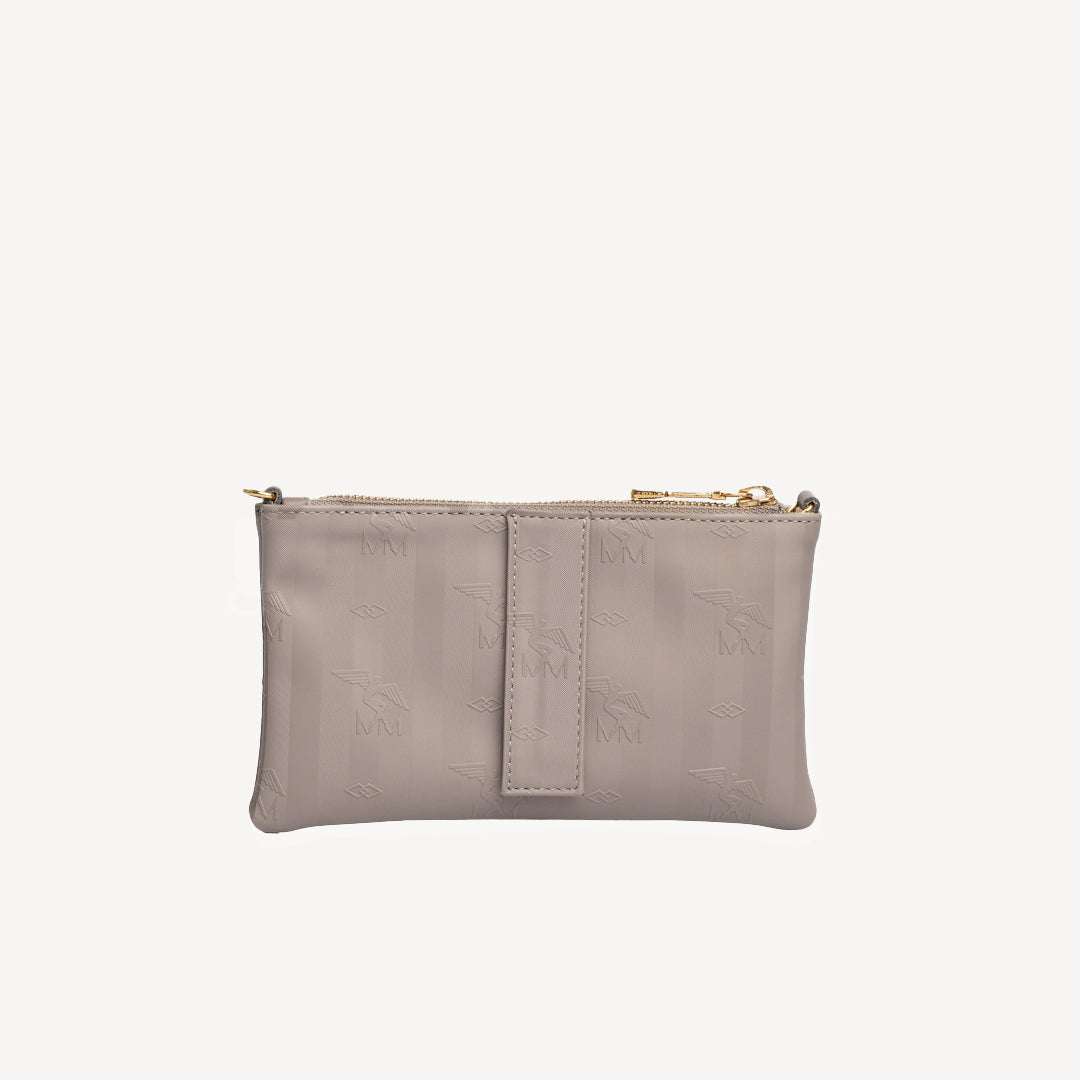 ARVIGO | Kettentasche taupe grau/gold - von hinten