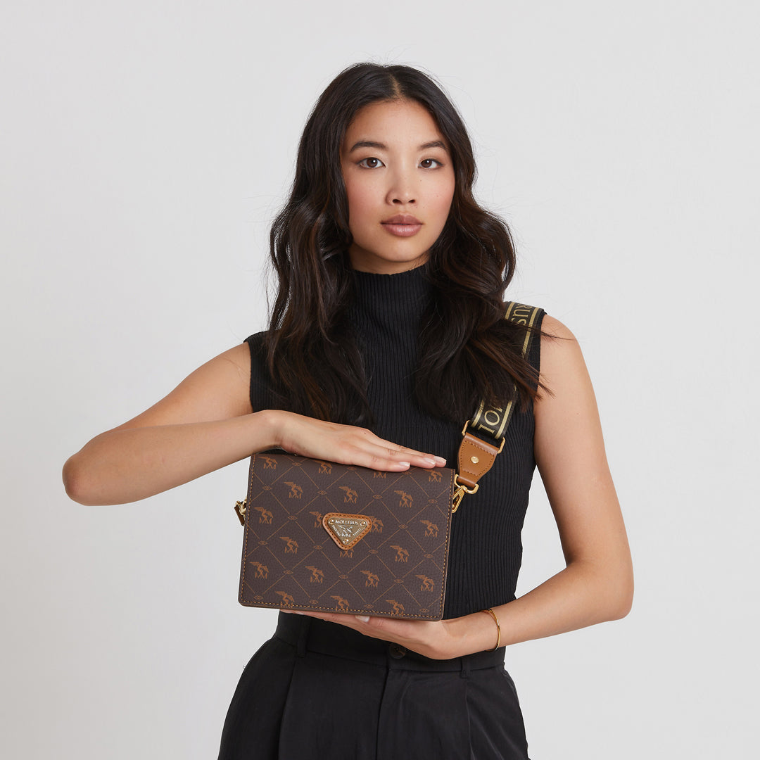 MELIDE | shoulder bag Pecarus brown/gold