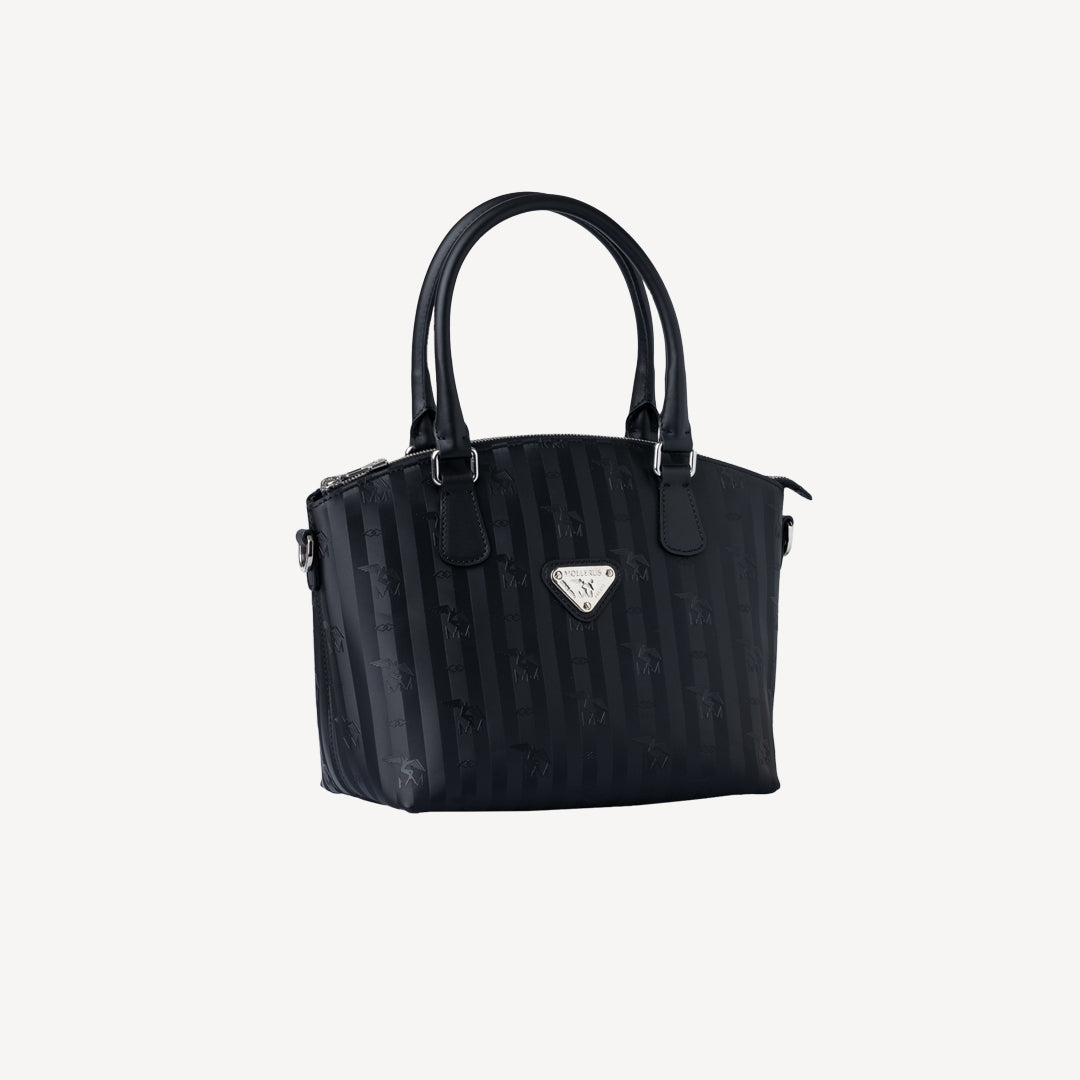 HOTTWIL | Handtasche classic schwarz/silber - seitlich