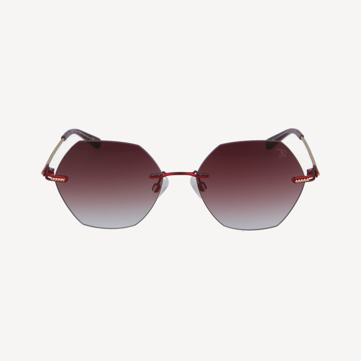 LA BERRA | Sonnenbrille rot/gold - von vorne