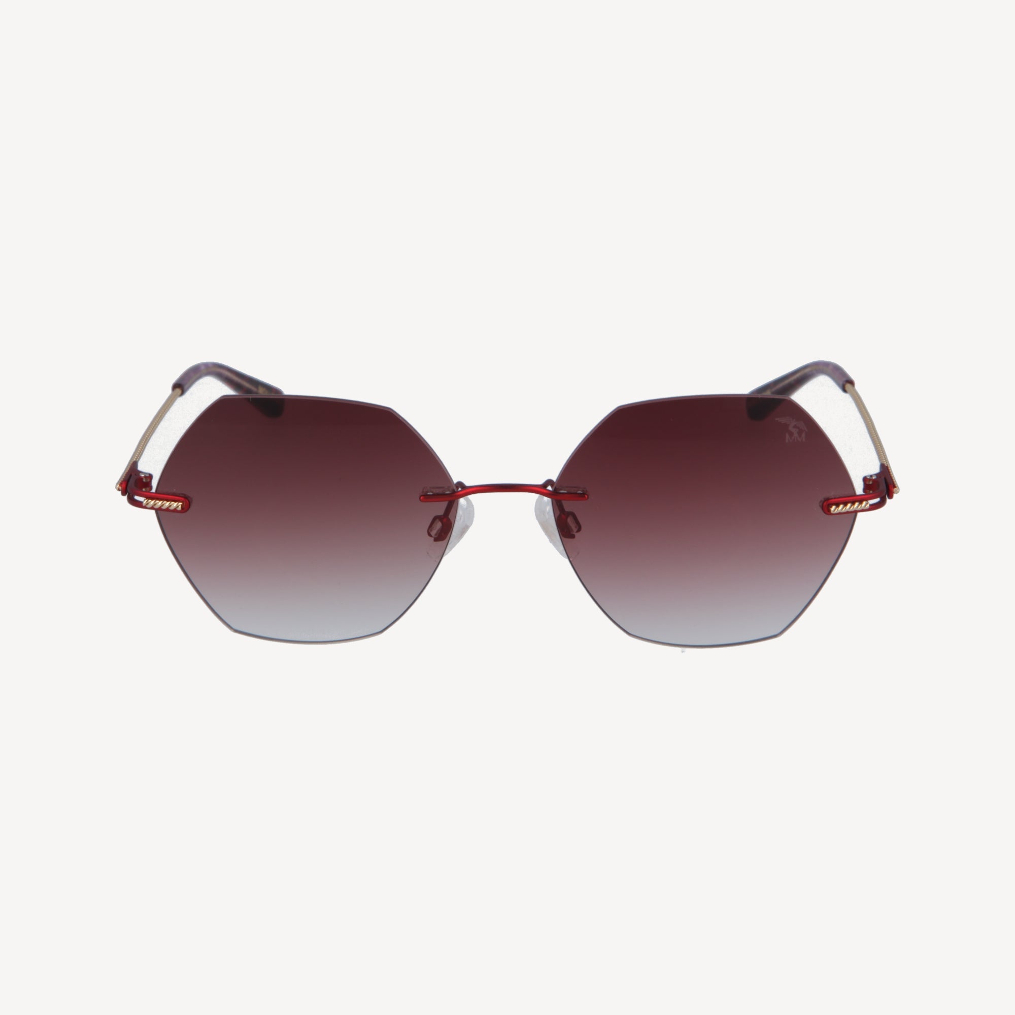 LA BERRA | Sonnenbrille rot/gold - von vorne