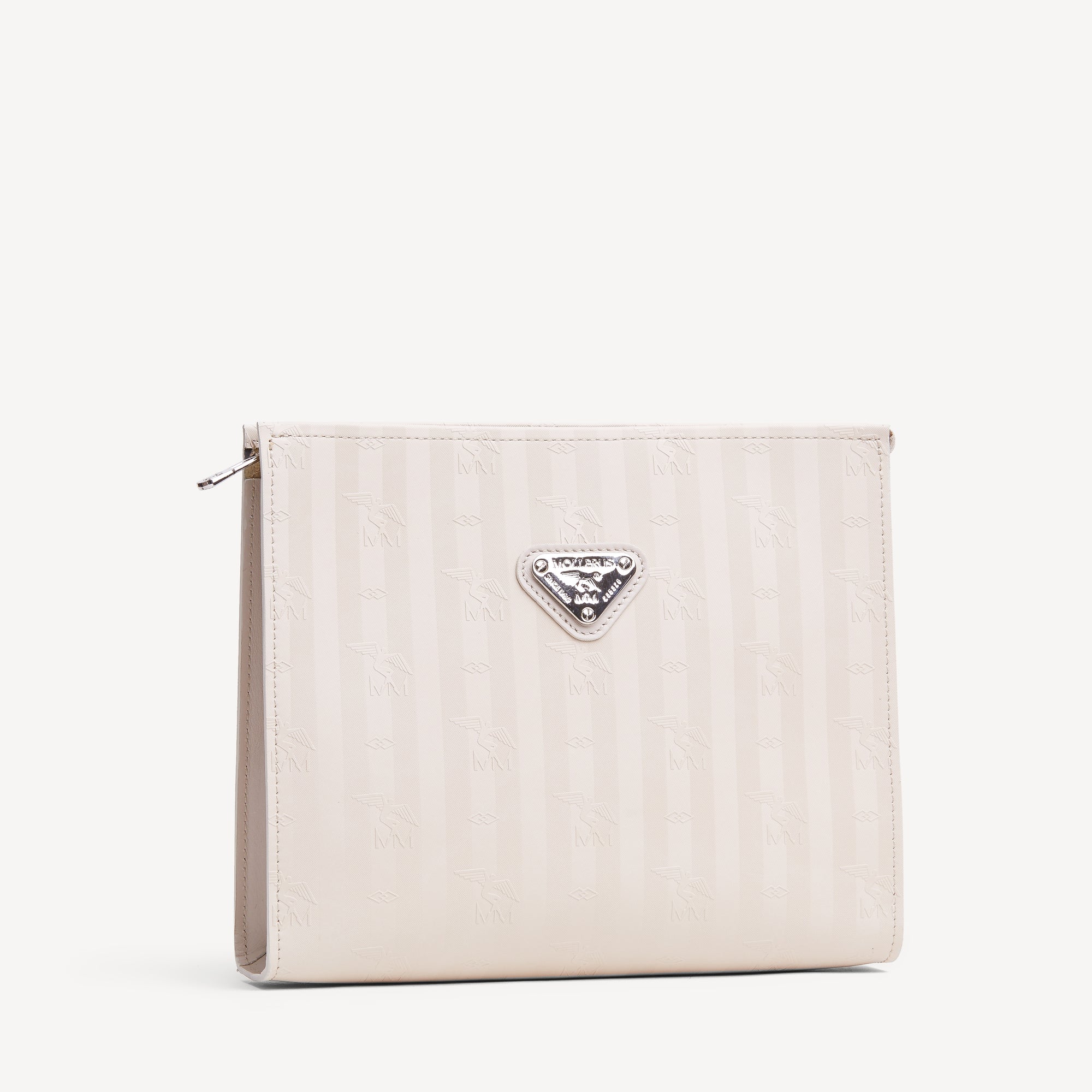 REUTE | Necessaire pearl weiß/silber - frontal