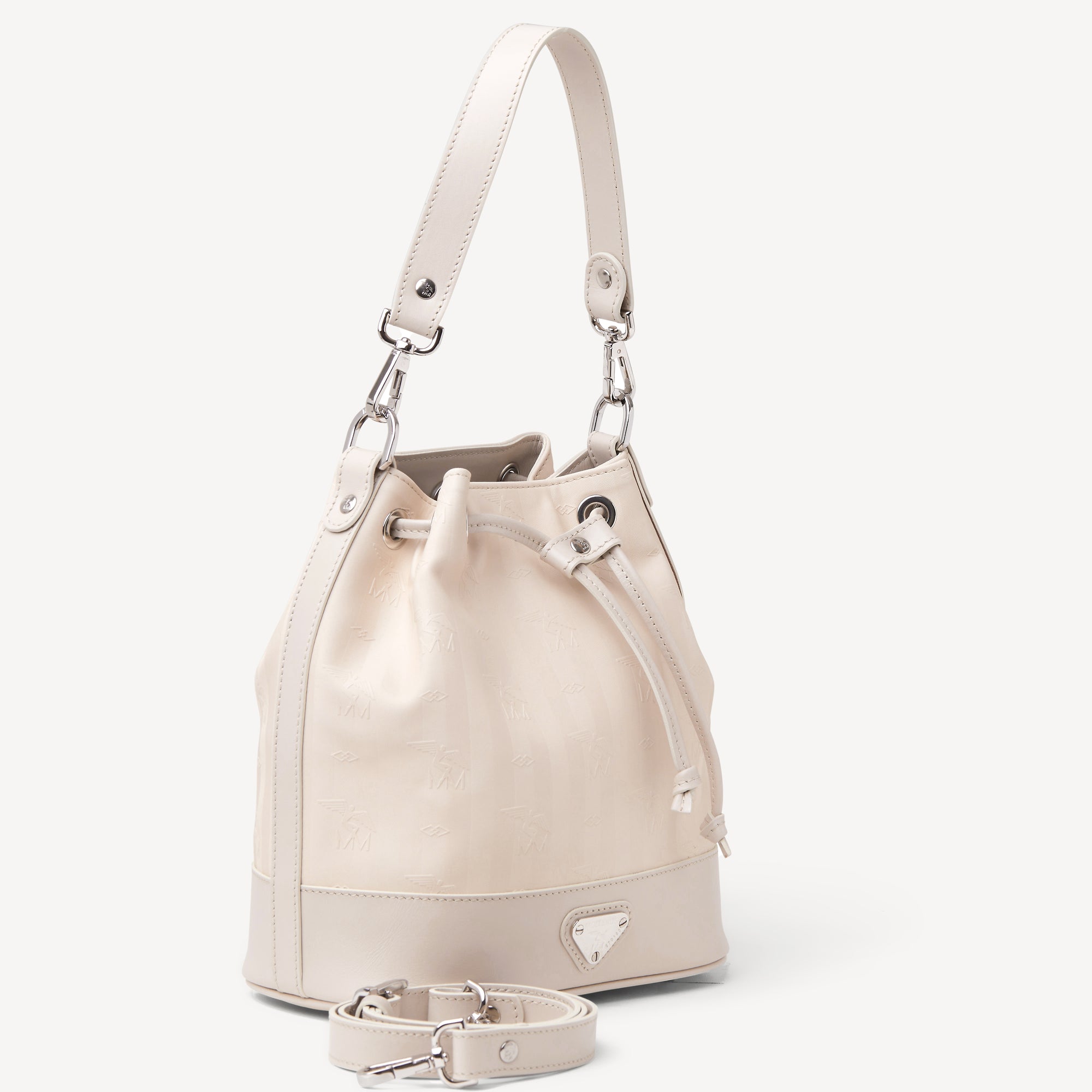 SION | Beuteltasche Mollerus pearl weiss/silber - frontal