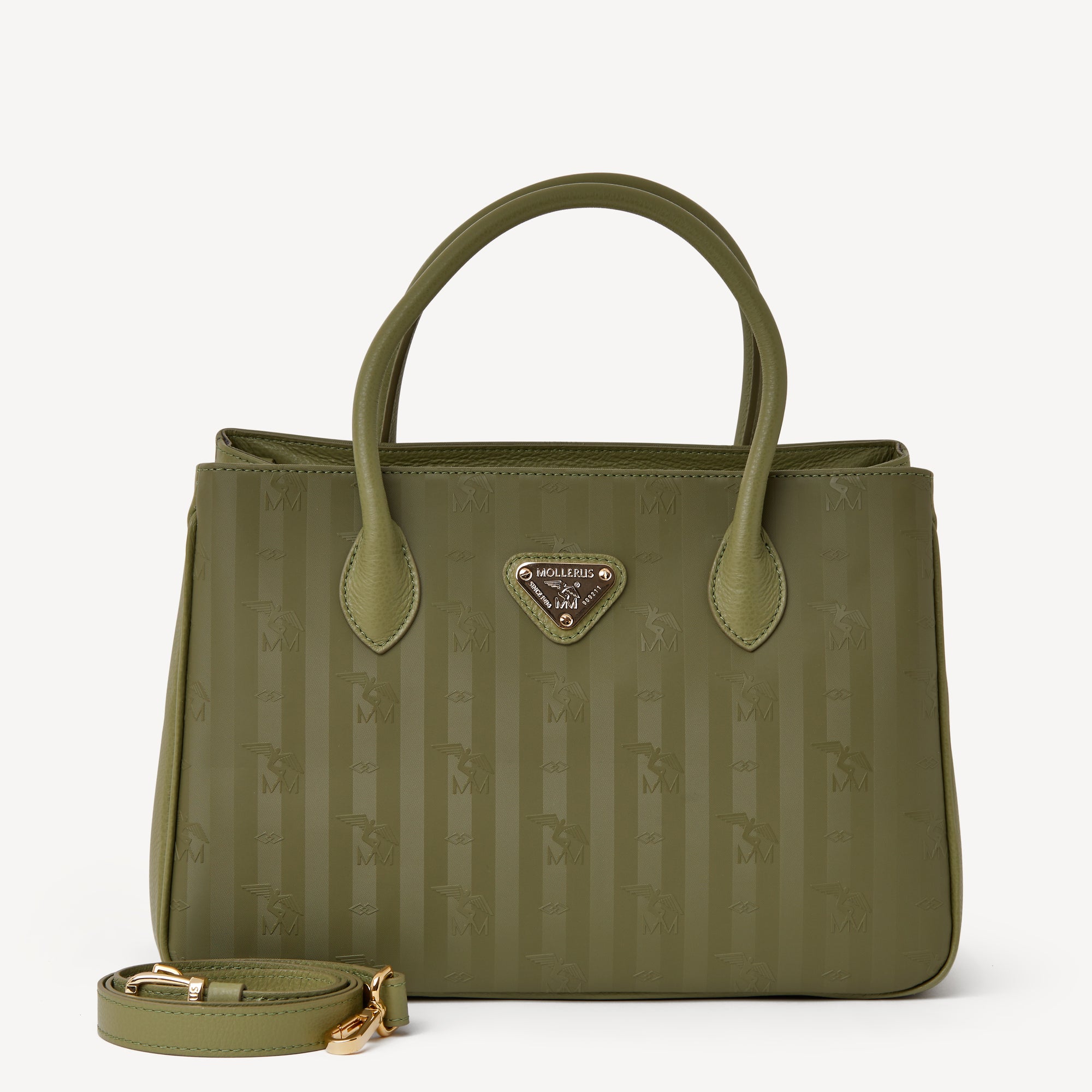 DONAT | Handtasche grün/gold - frontal 