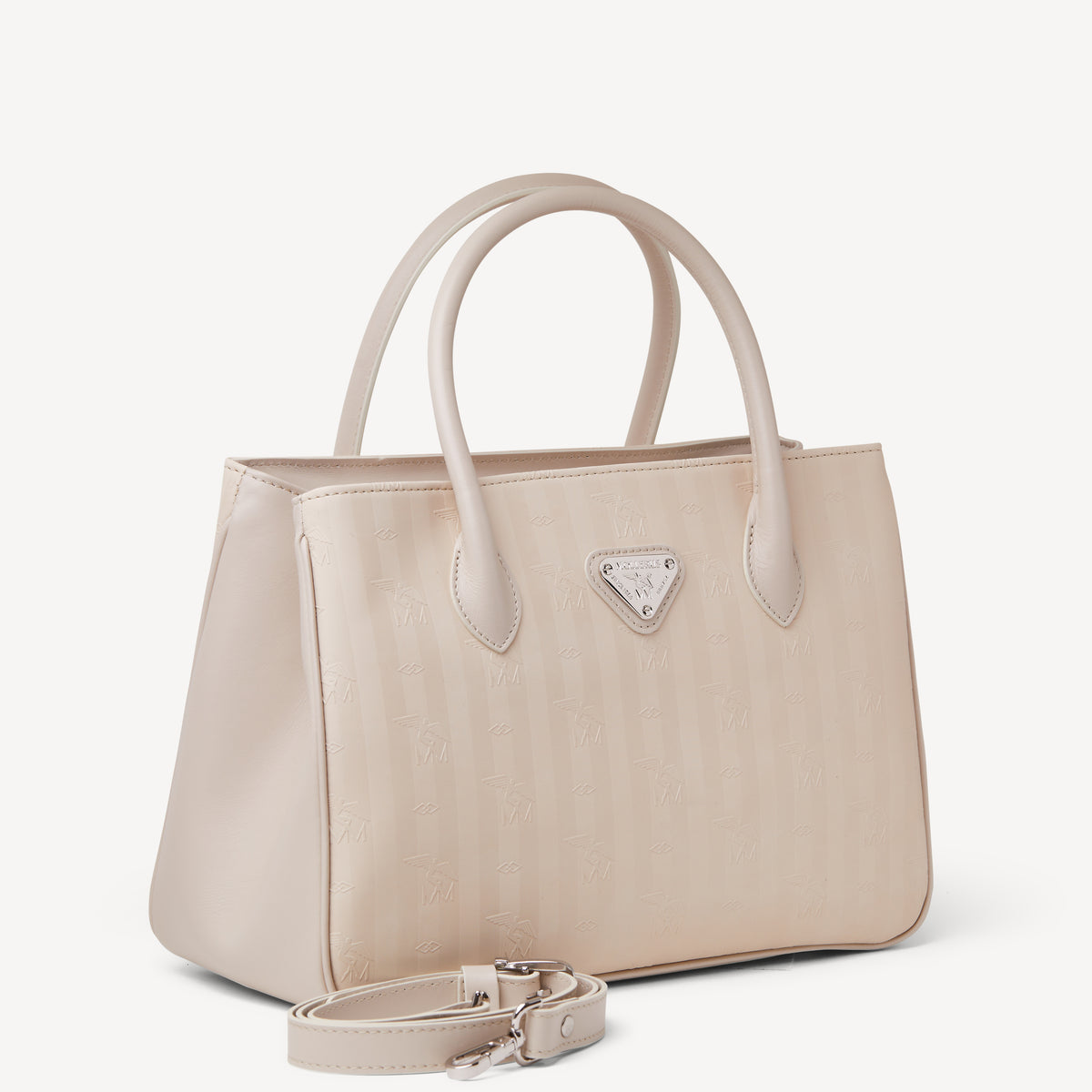 DONAT | Handtasche pearl weiß/silber - seitlich