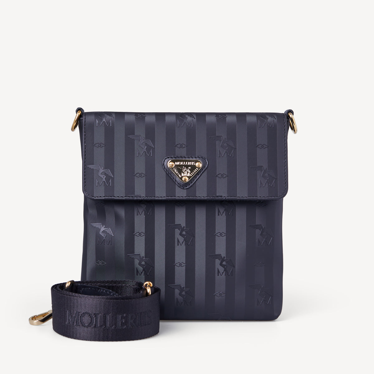 EICH | Umhängetasche schwarz/gold - frontal 