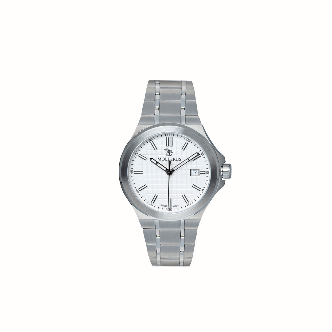 FIRST VAL ROSEG | Wristwatch stainless steel dial white