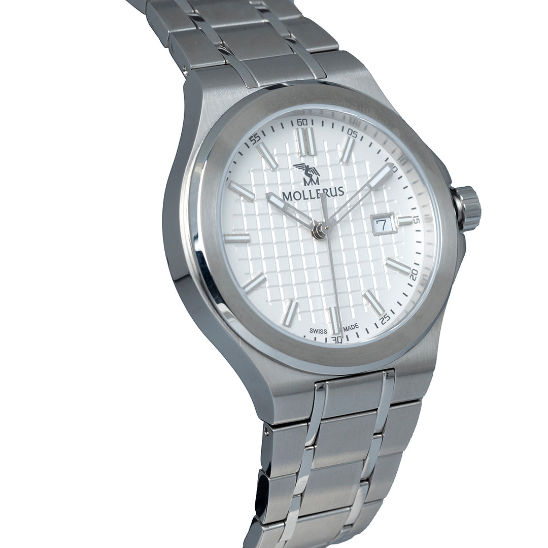 FIRST VAL ROSEG | Wristwatch stainless steel dial white