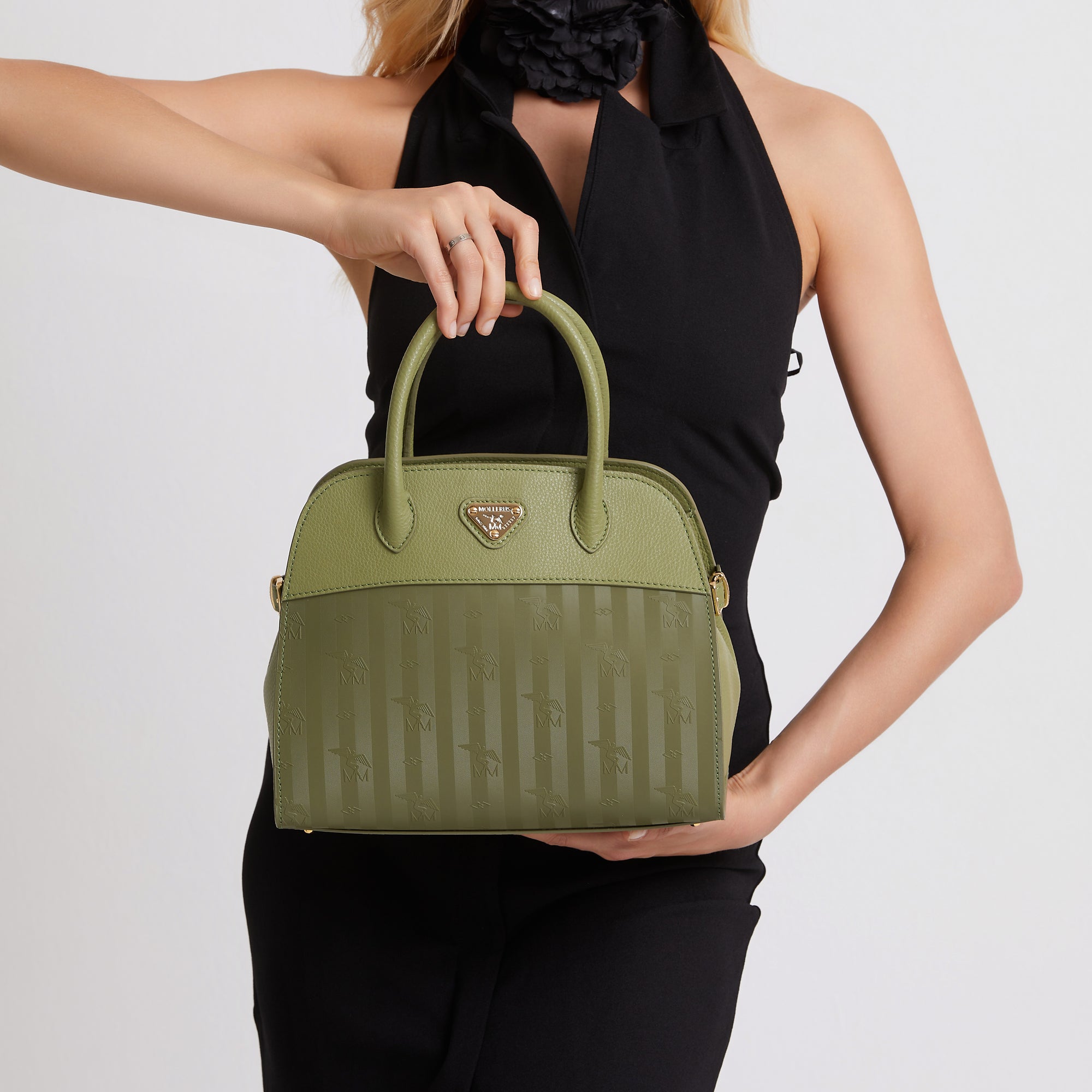 YENS | Handbag green/gold
