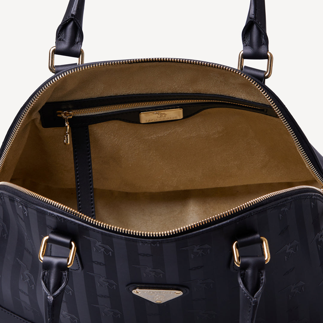 TORRE | Handtasche classic schwarz/gold - von innen
