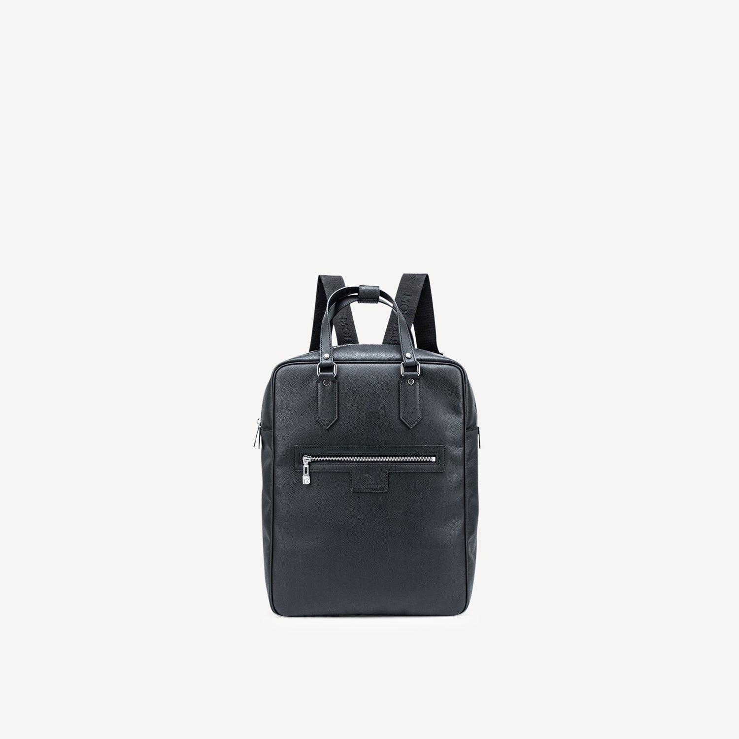ISEO | Rucksack Apfelleder schwarz/silber | MEN