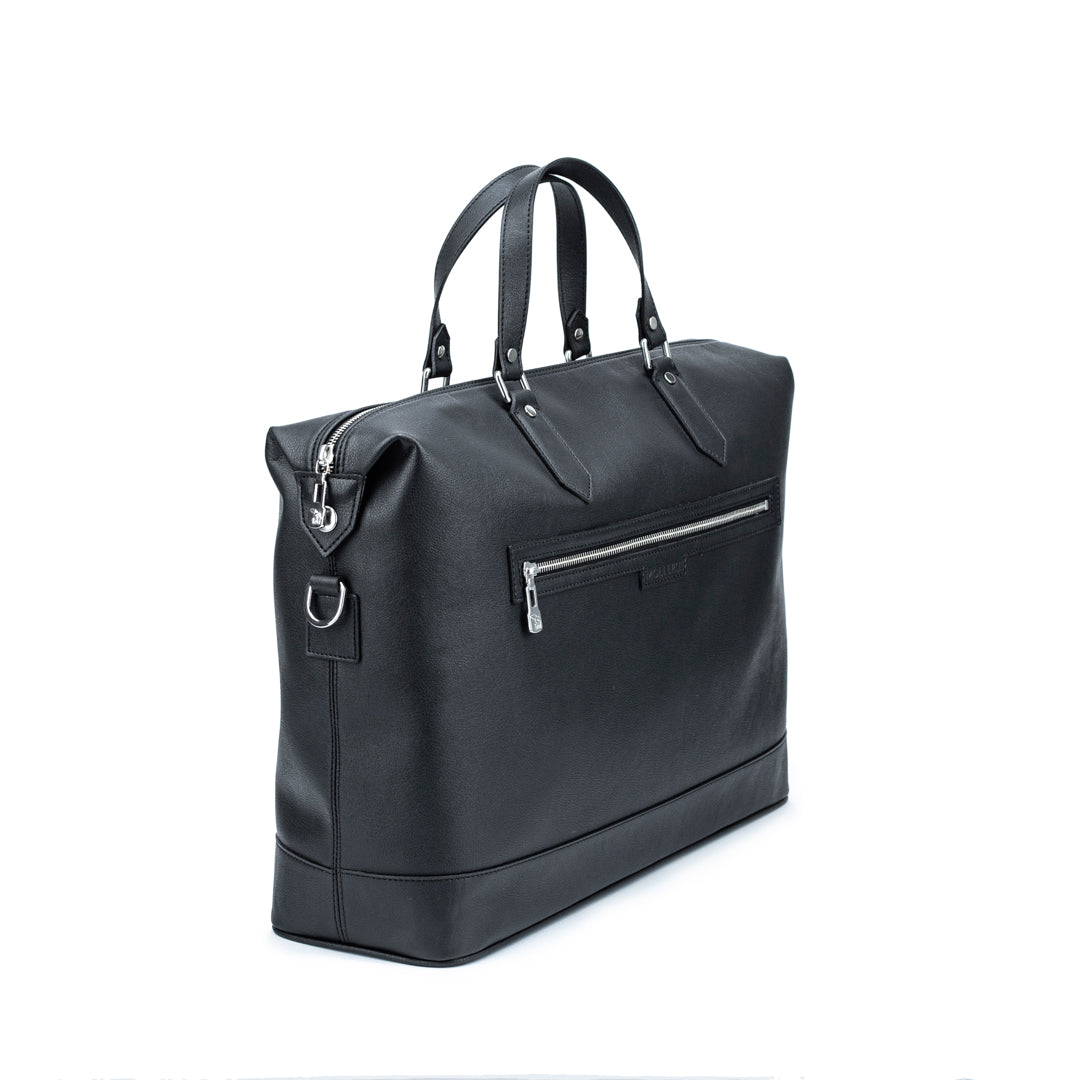 KRIENS | Business bag apple Leather black/silver MEN