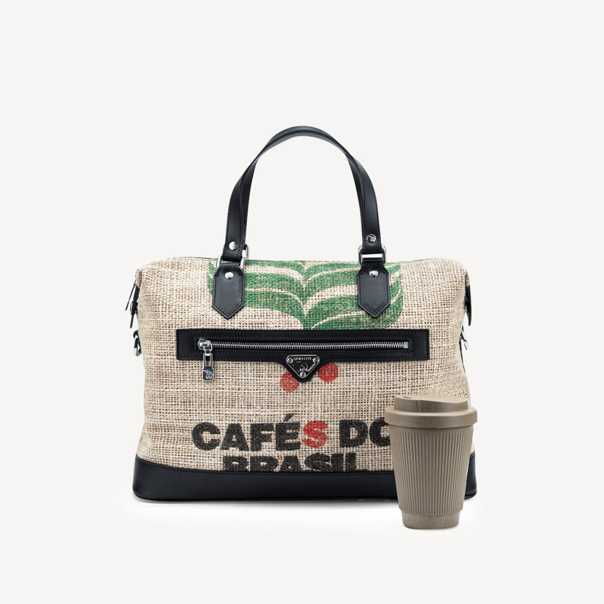 CAFE |  Handtasche Jute beige/silber